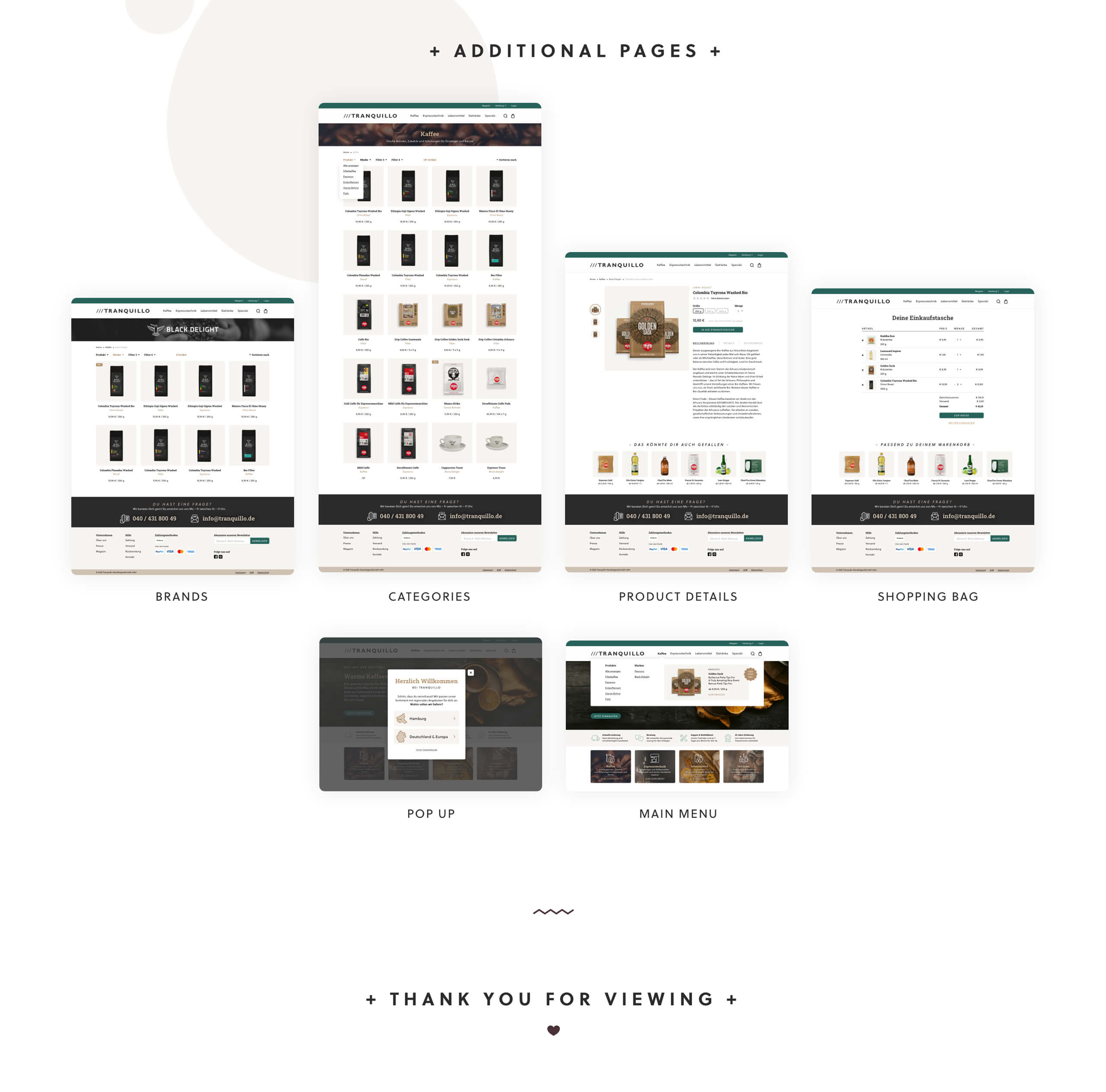 Case Study Tranquillo: Additional Pages