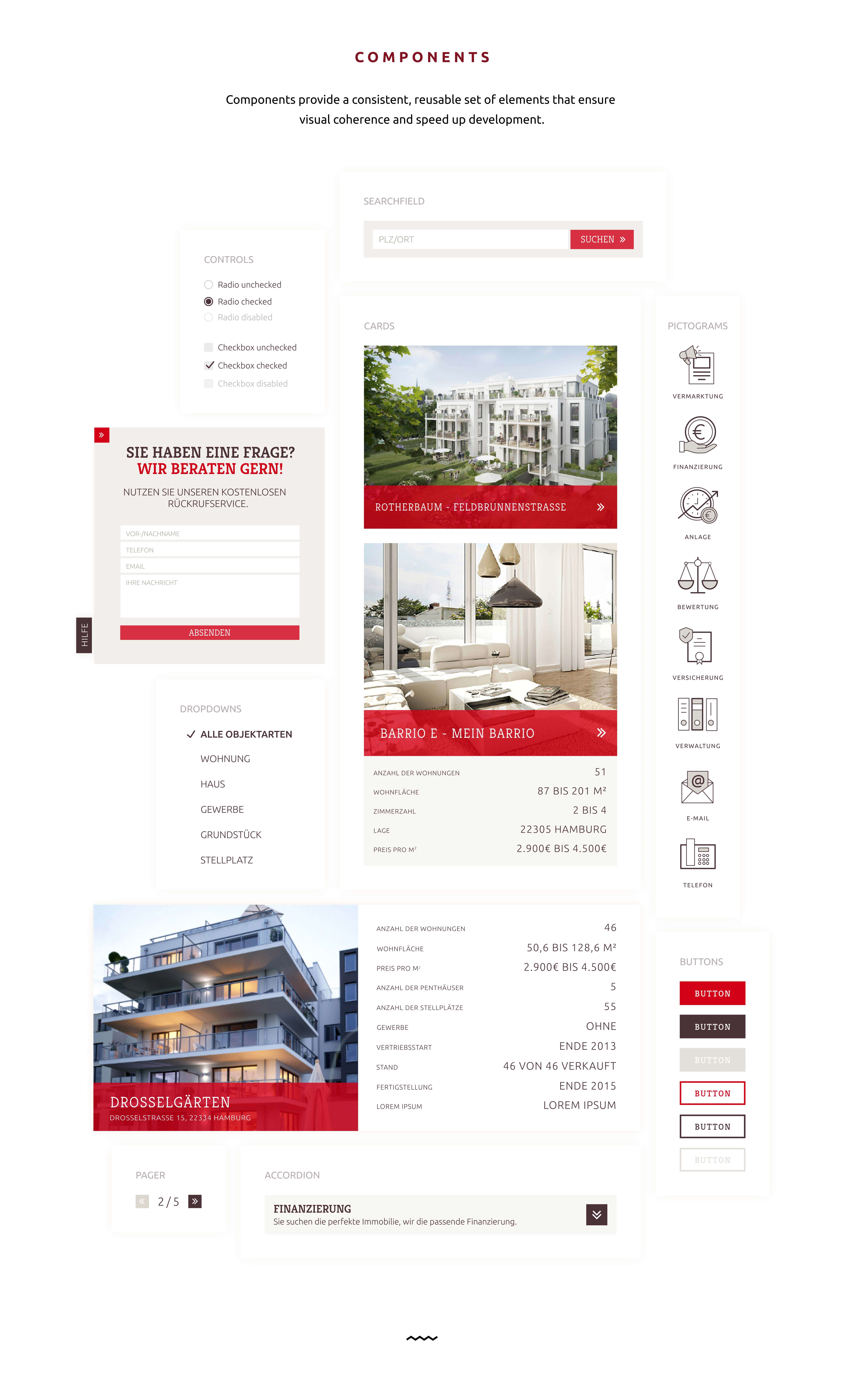 Case Study HFH Immobilien: Components