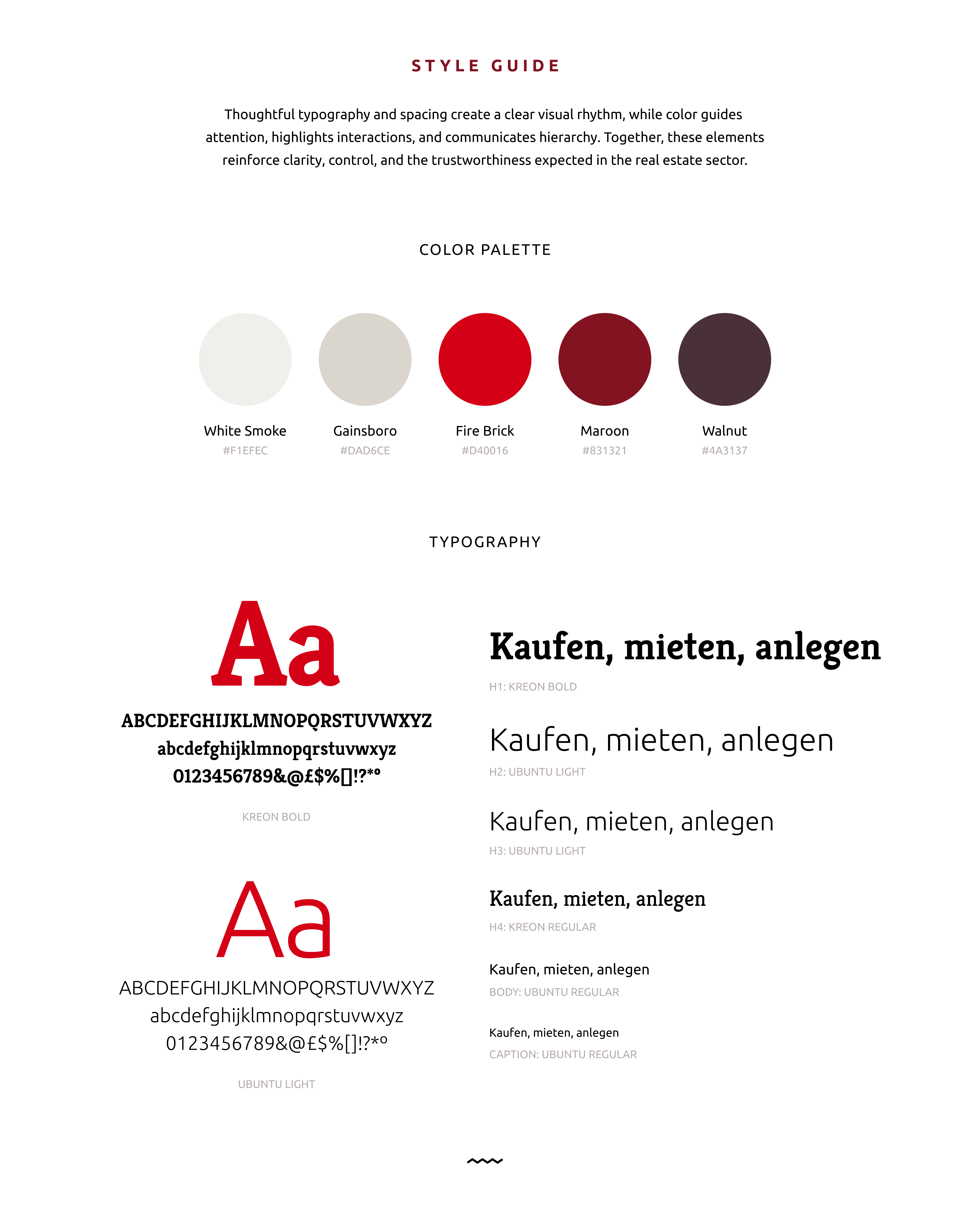 Case Study HFH Immobilien: Style Guide