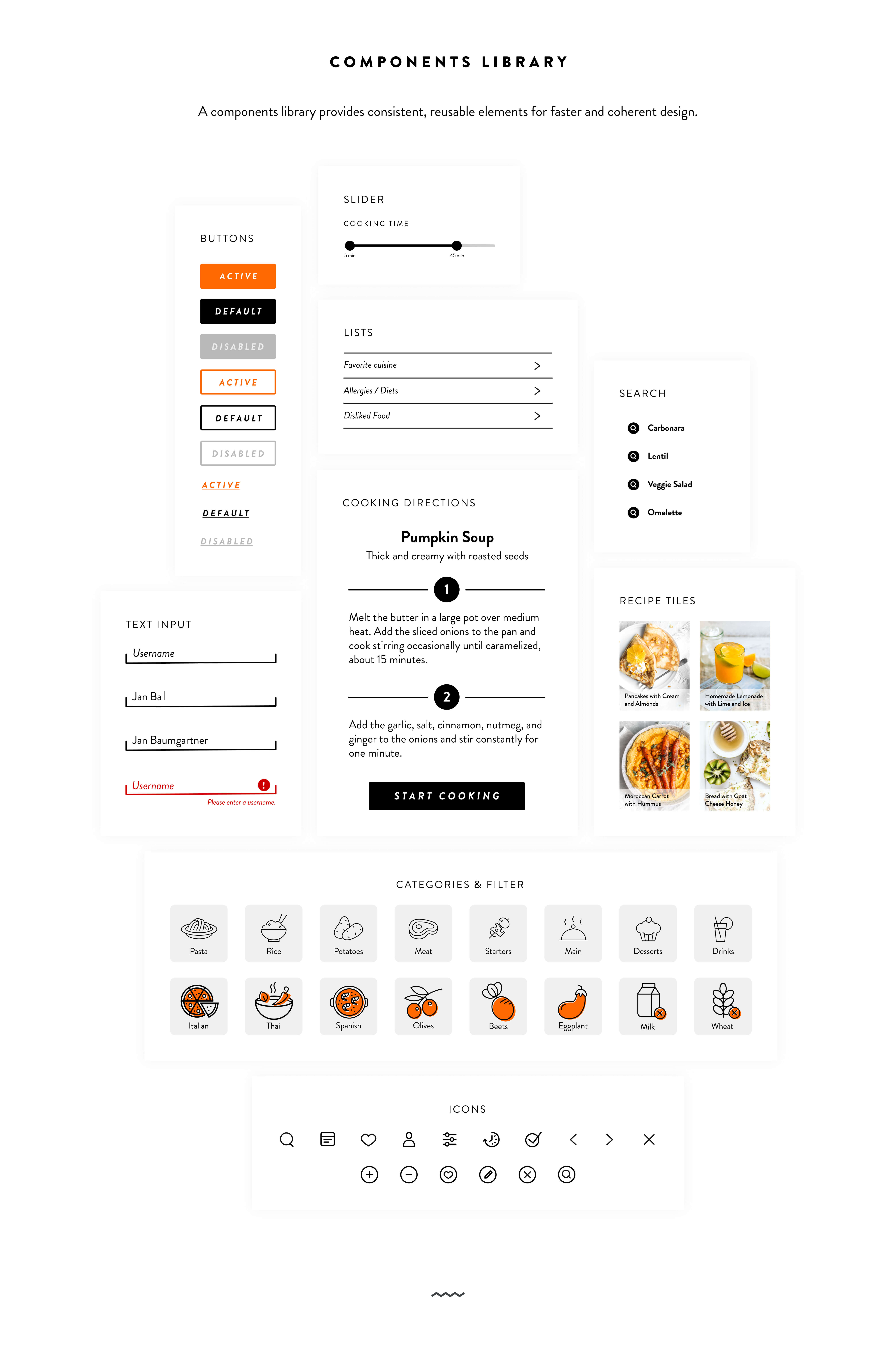 Case Study Knife & Fork: Components Library