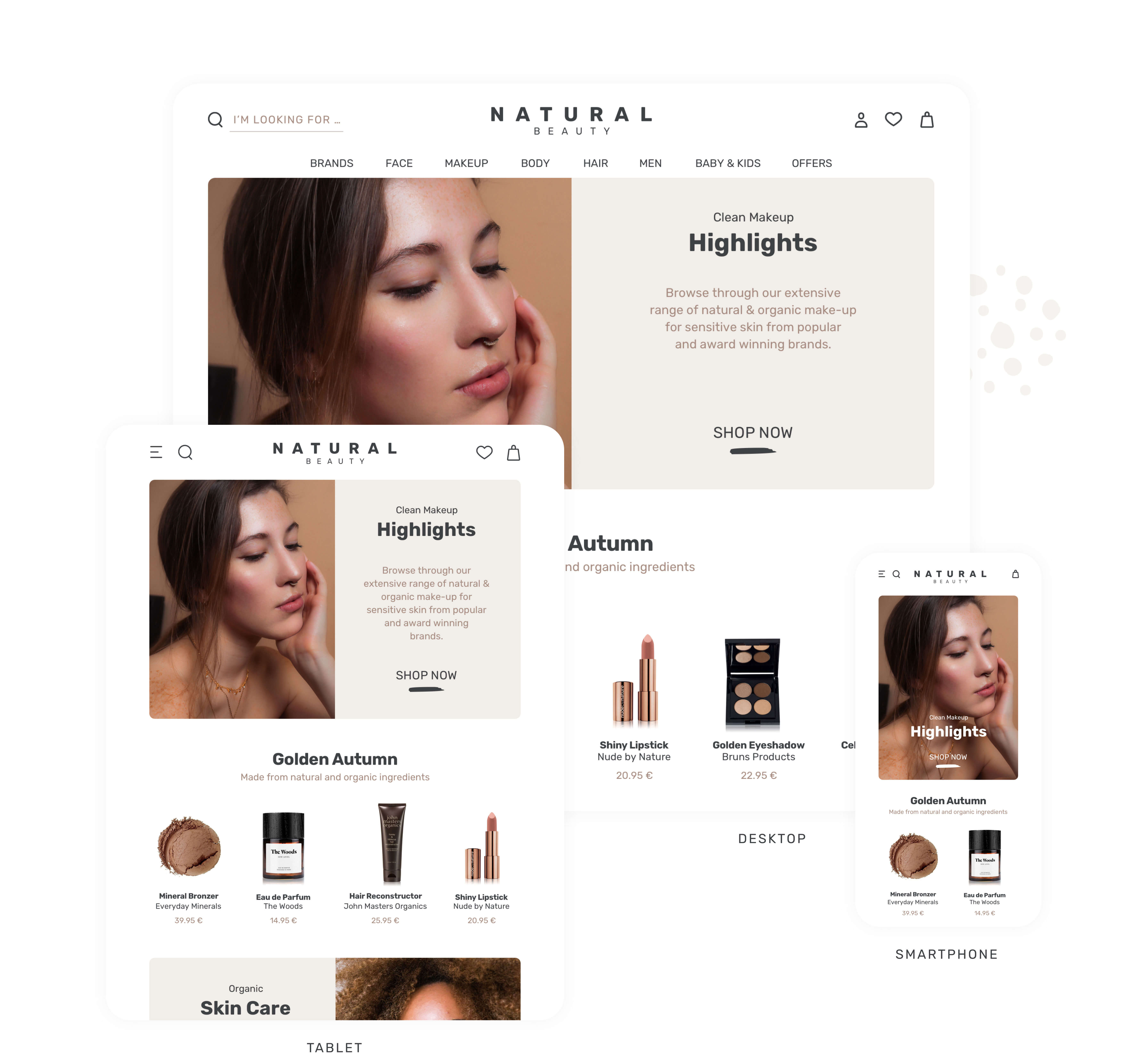 Case Study Natural Beauty: Responsive Design