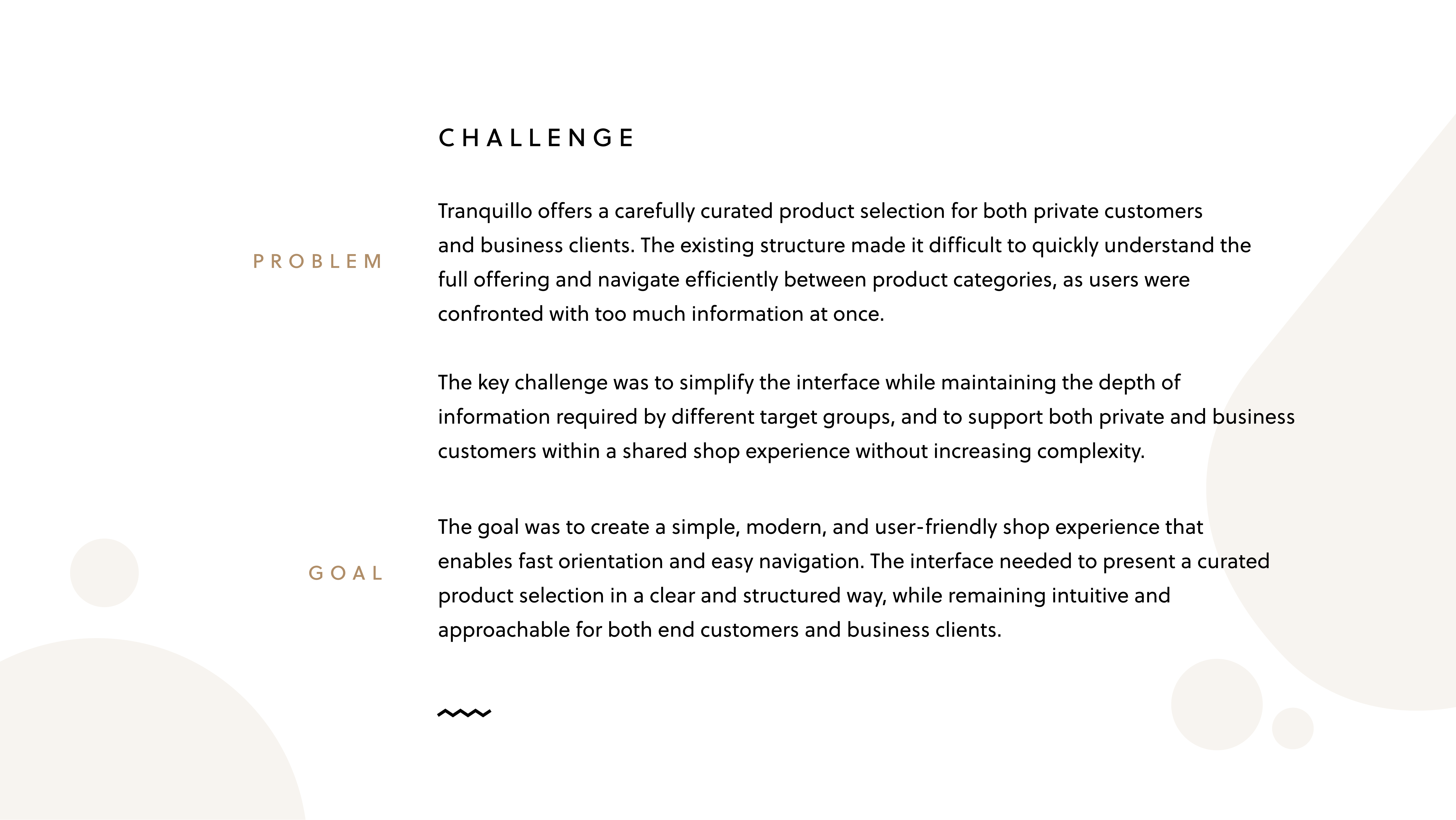 Case Study Tranquillo: Research & Insights