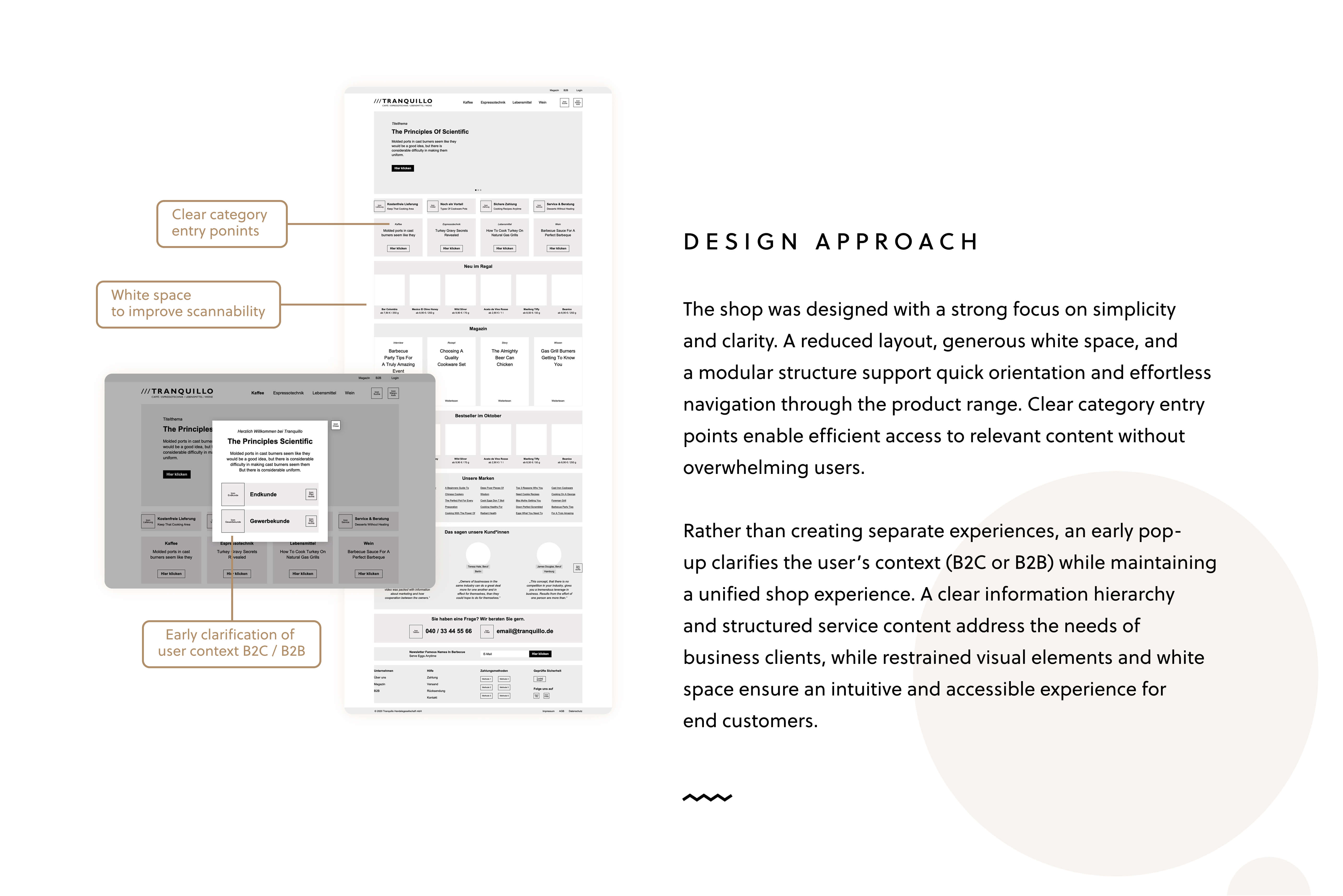 Case Study Tranquillo: Design Approach