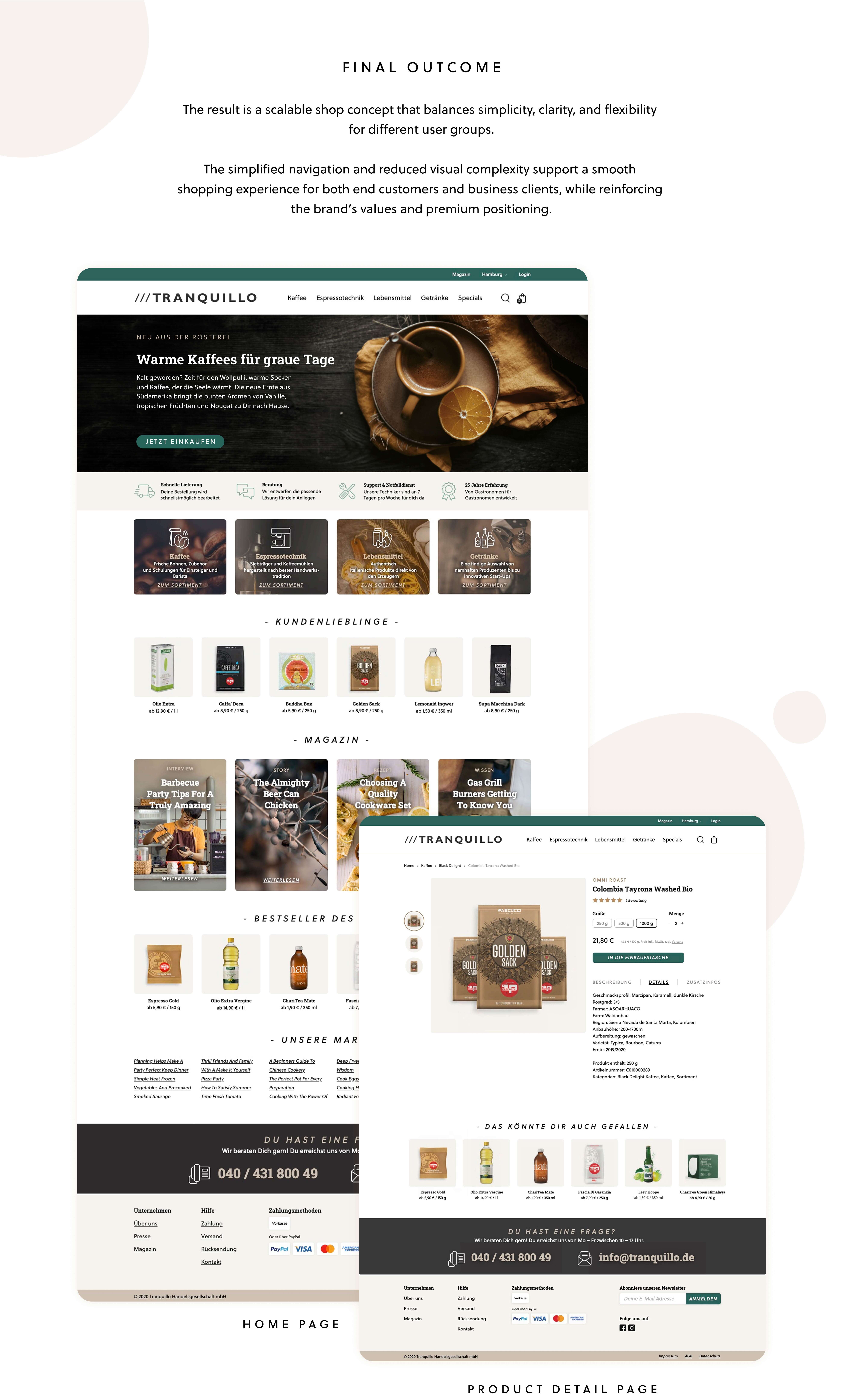 Case Study Tranquillo: Design