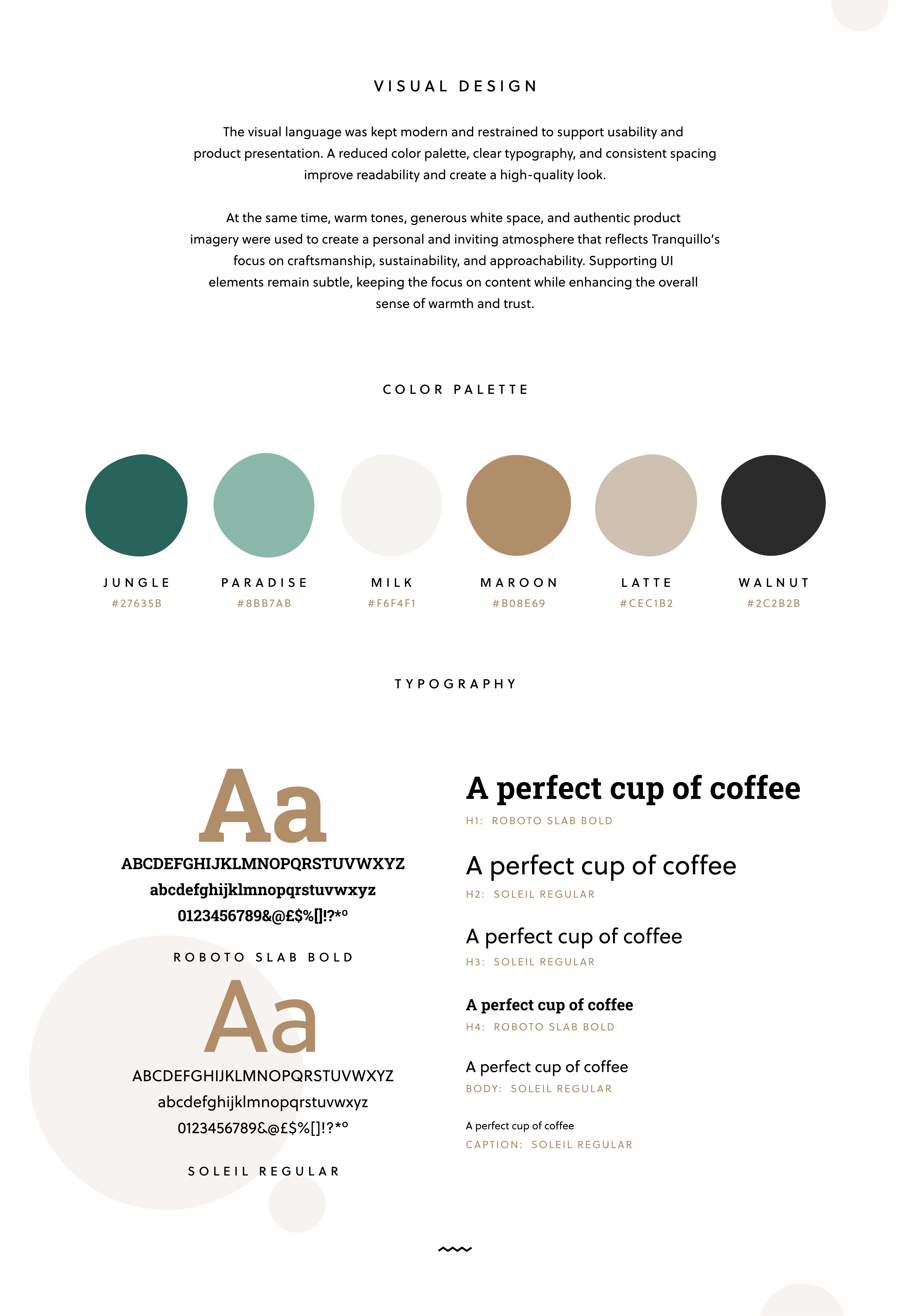 Case Study Tranquillo: Visual design