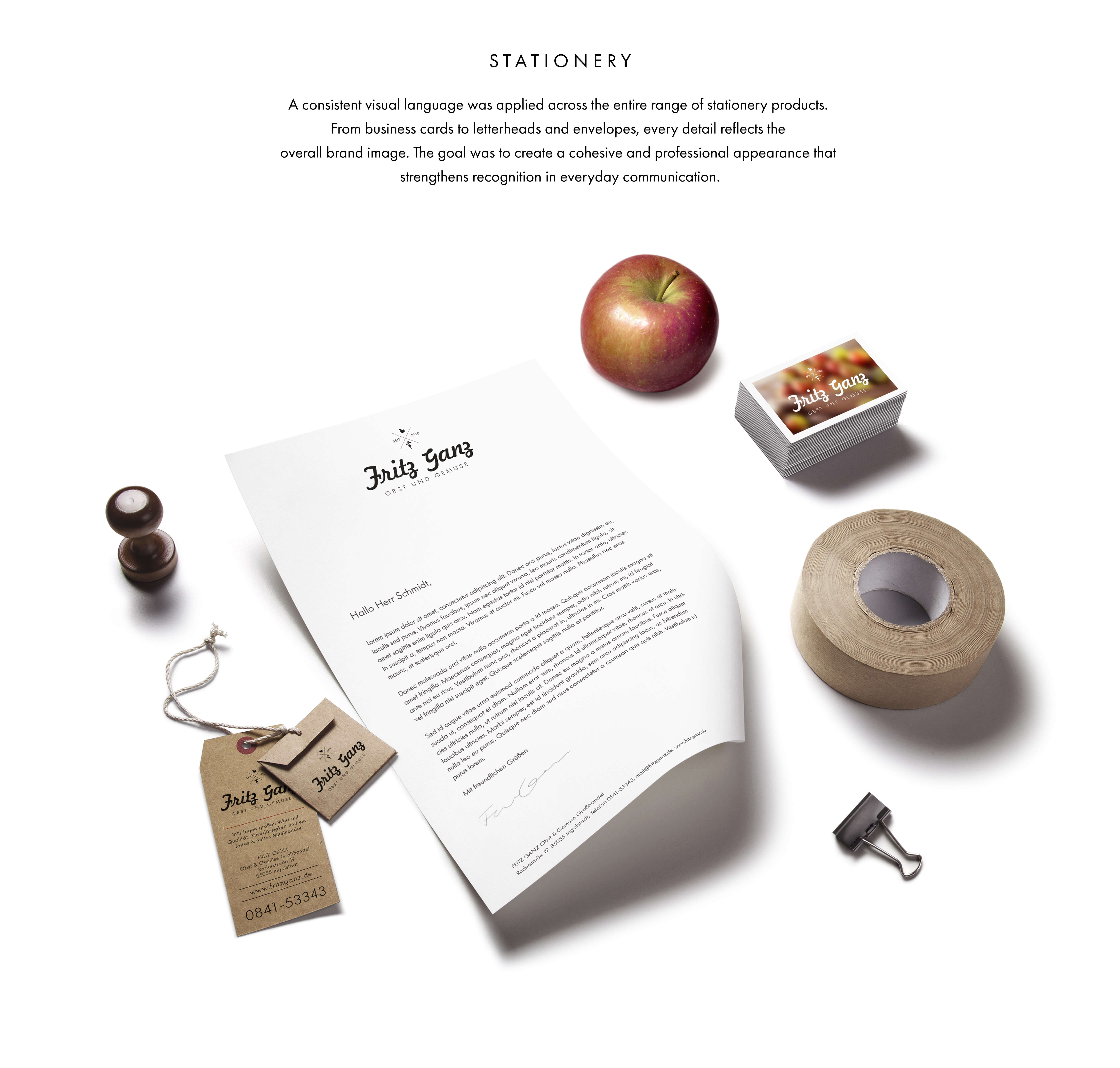 Case Study Fritz Ganz: Stationery