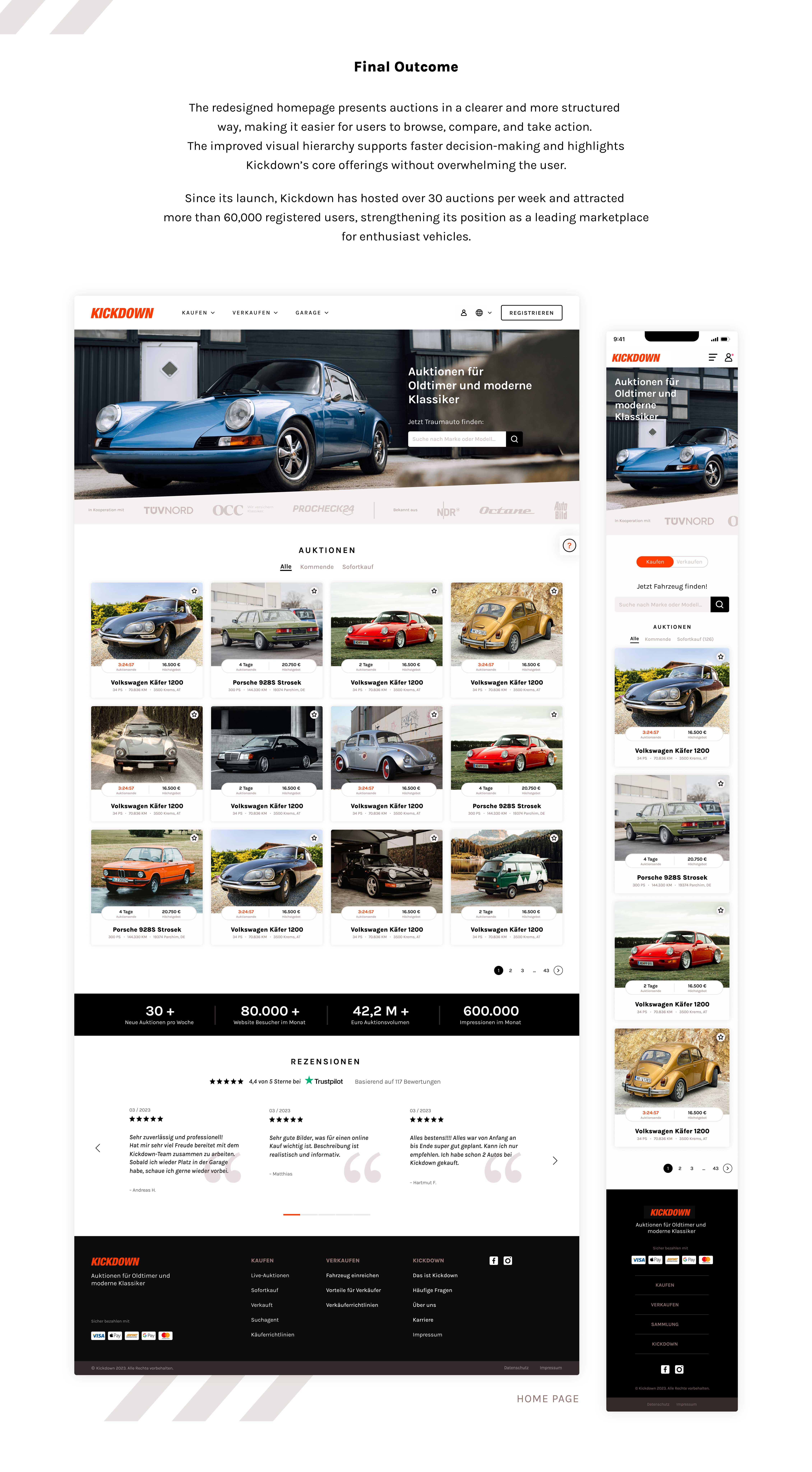 Case Study Kickdown: Screen Design